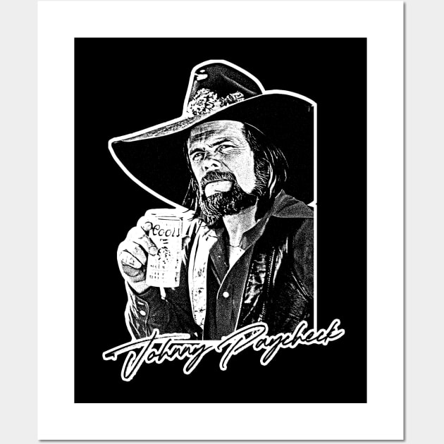 Johnny Paycheck / Retro Style Outlaw Country Fan Design Wall Art by DankFutura